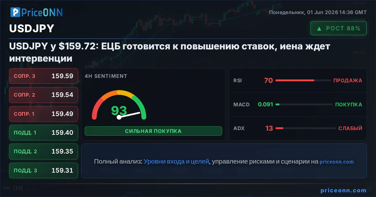 USDJPY Технический Анализ | PriceONN