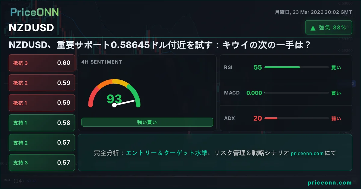 NZDUSD テクニカル分析 | PriceONN