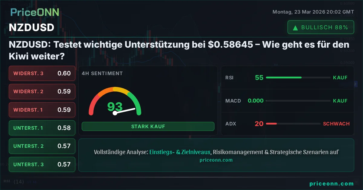 NZDUSD Technische Analyse | PriceONN