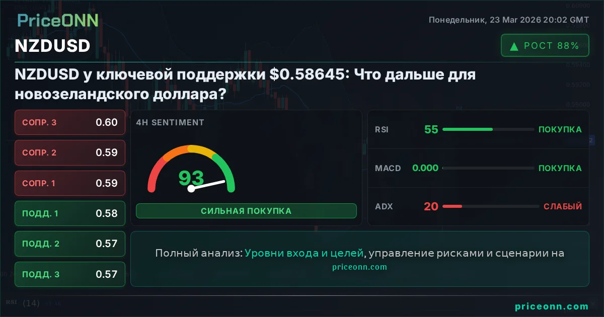 NZDUSD Технический Анализ | PriceONN