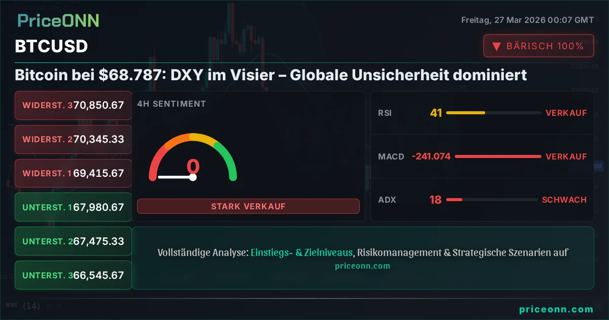 BTCUSD Technische Analyse | PriceONN