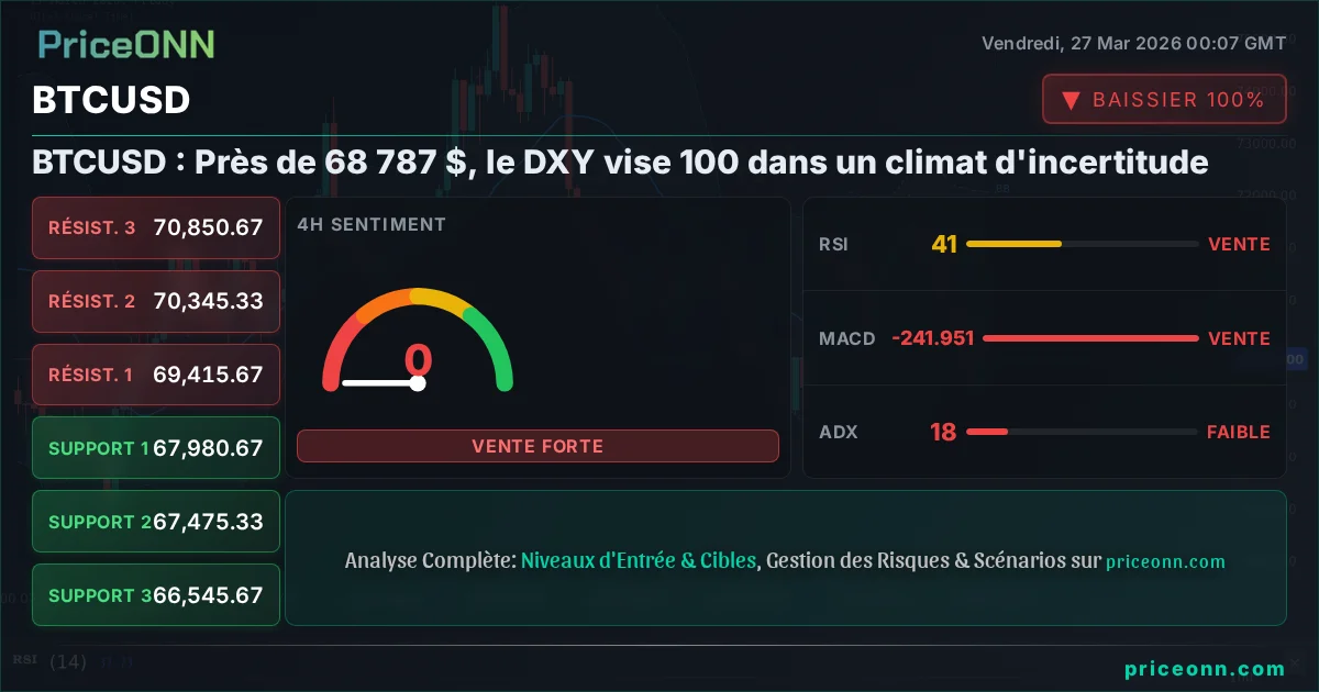 BTCUSD Analyse Technique | PriceONN