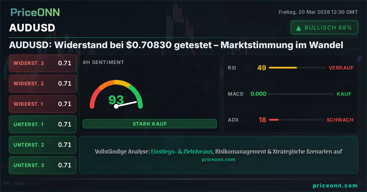 AUDUSD Technische Analyse | PriceONN