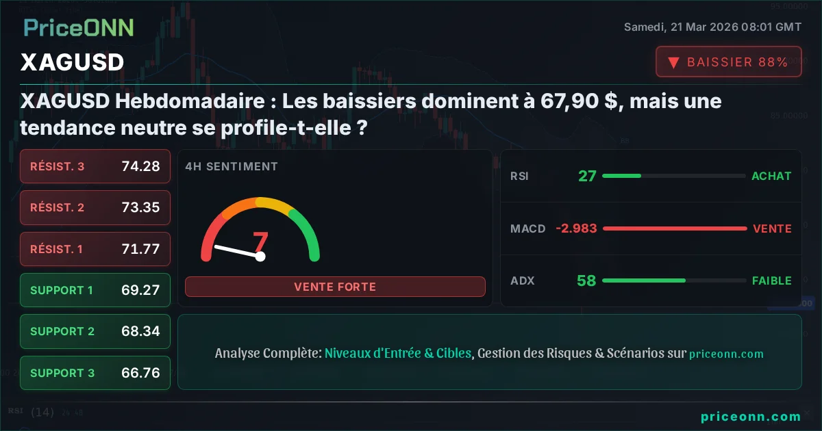 XAGUSD Analyse Technique | PriceONN