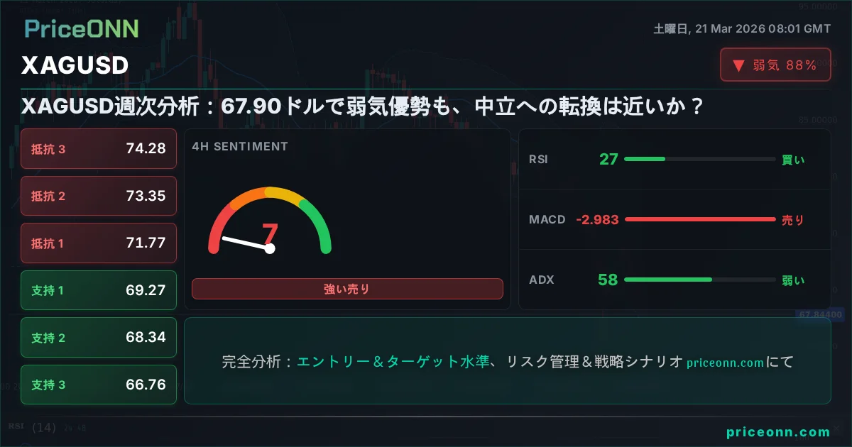 XAGUSD テクニカル分析 | PriceONN