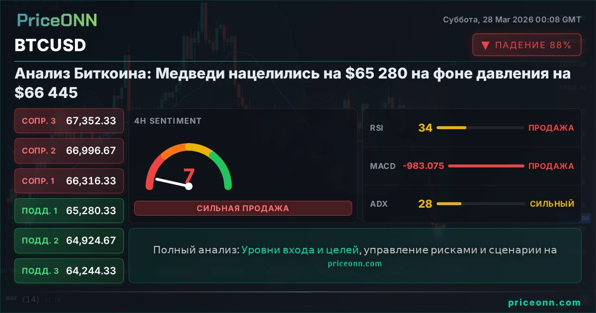 BTCUSD Технический Анализ | PriceONN