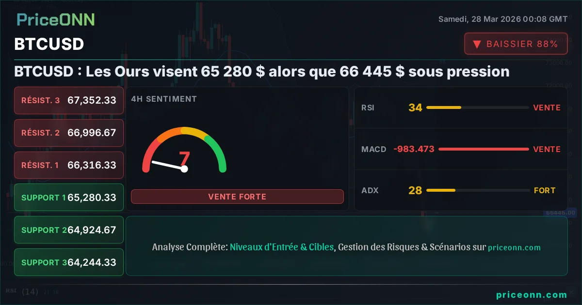 BTCUSD Analyse Technique | PriceONN