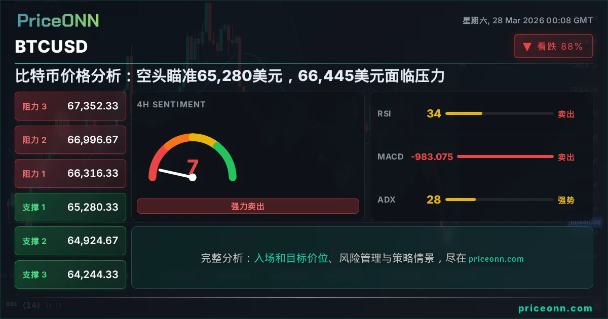 BTCUSD 技术分析 | PriceONN