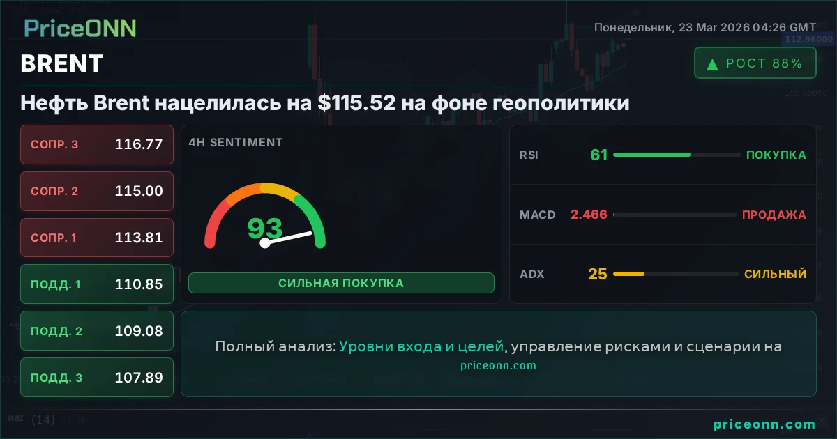 BRENT Технический Анализ | PriceONN
