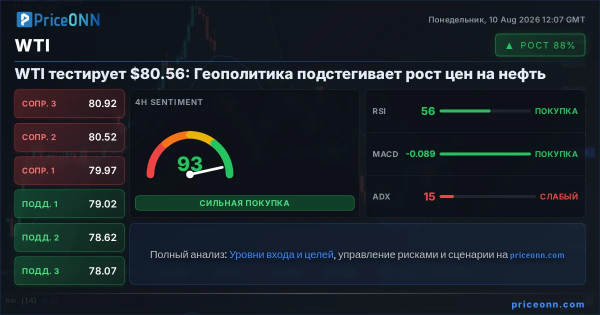 WTI Технический Анализ | PriceONN