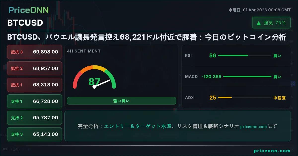 BTCUSD テクニカル分析 | PriceONN