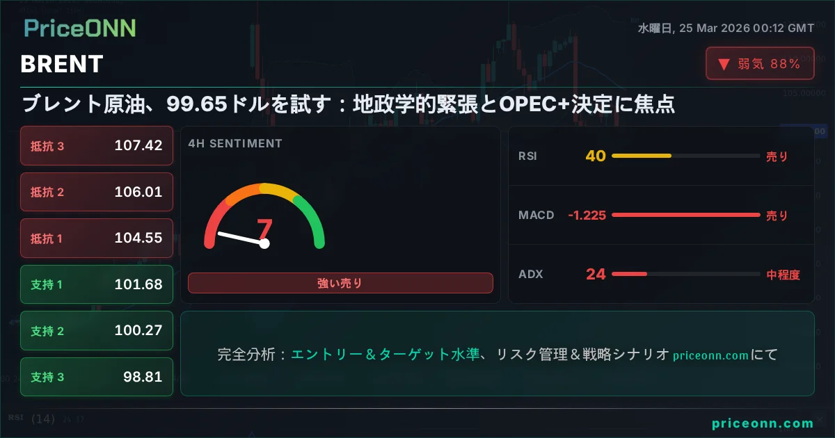BRENT テクニカル分析 | PriceONN