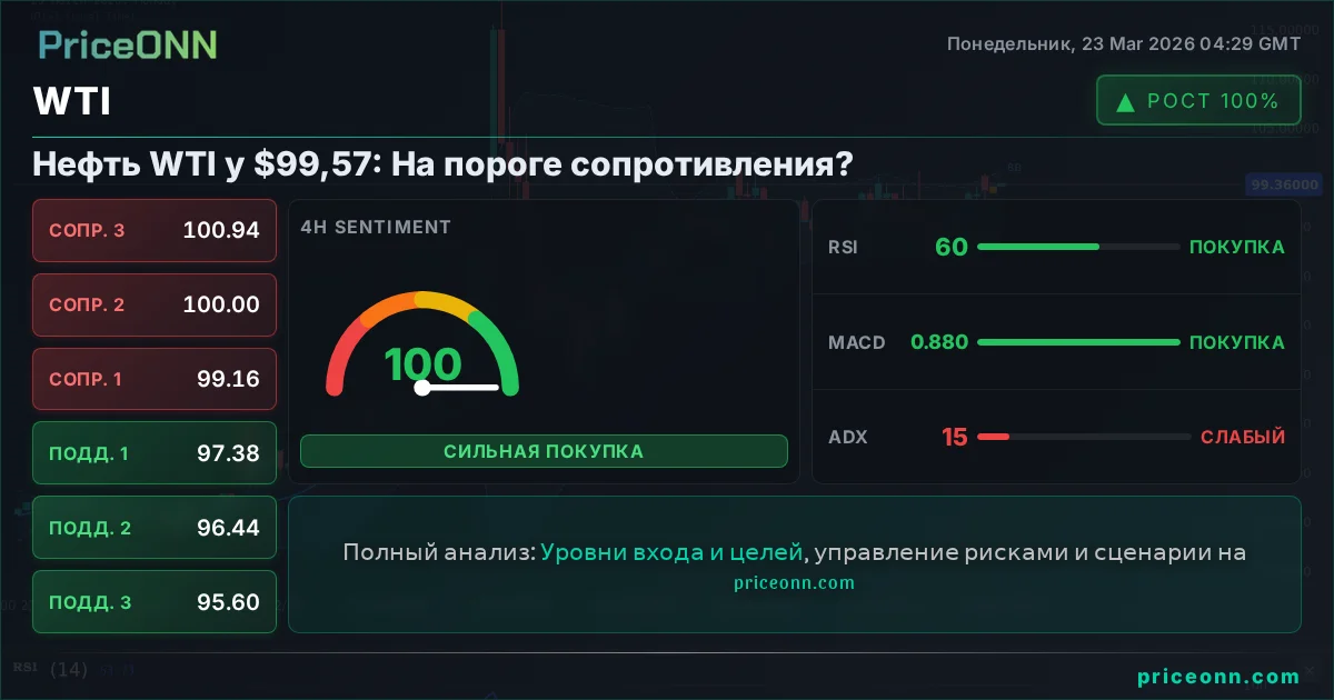 WTI Технический Анализ | PriceONN