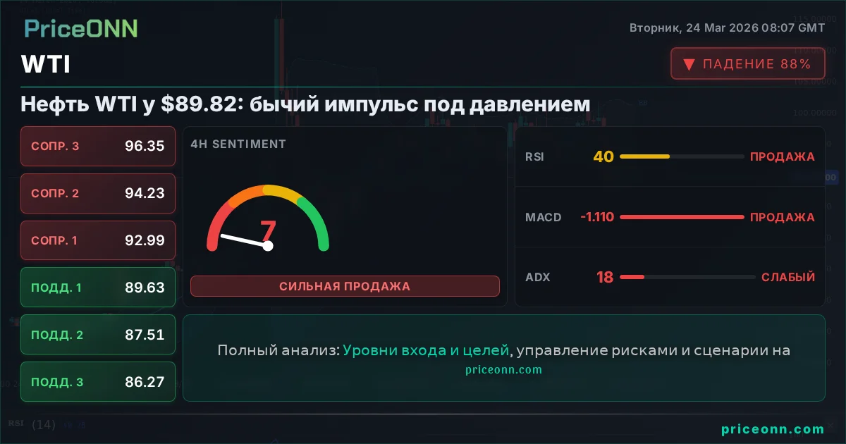 WTI Технический Анализ | PriceONN