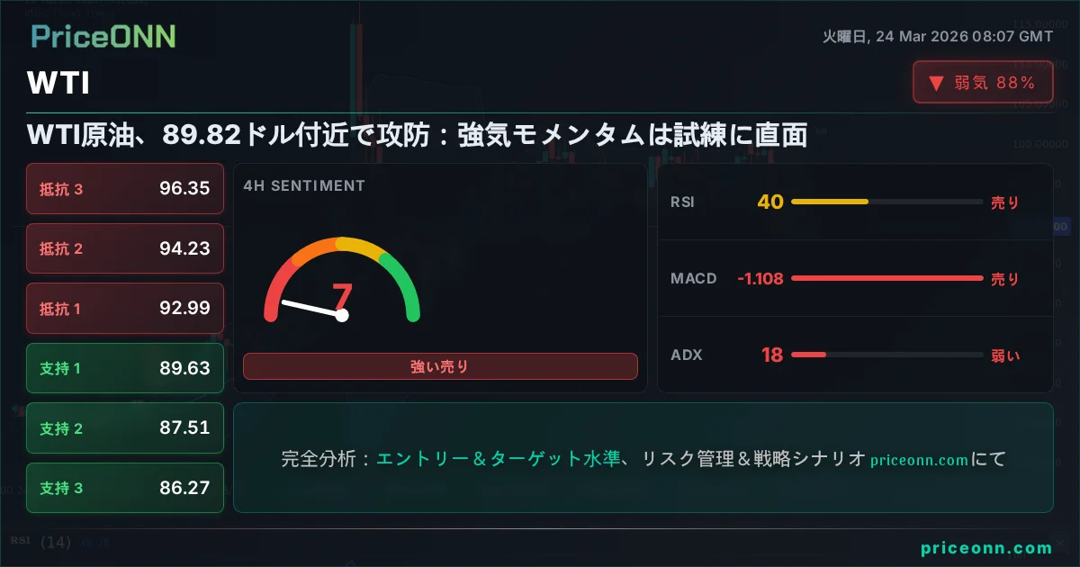 WTI テクニカル分析 | PriceONN