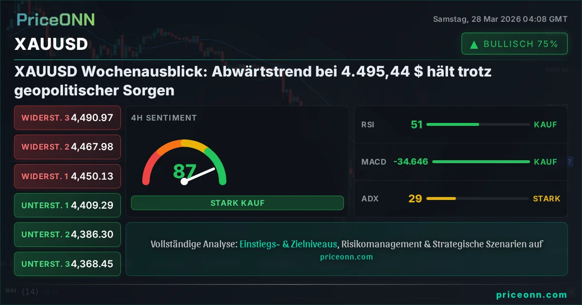XAUUSD Technische Analyse | PriceONN