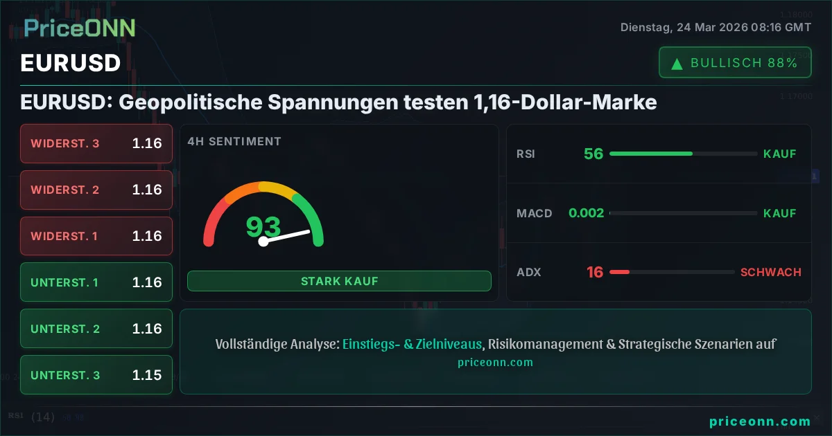 EURUSD Technische Analyse | PriceONN