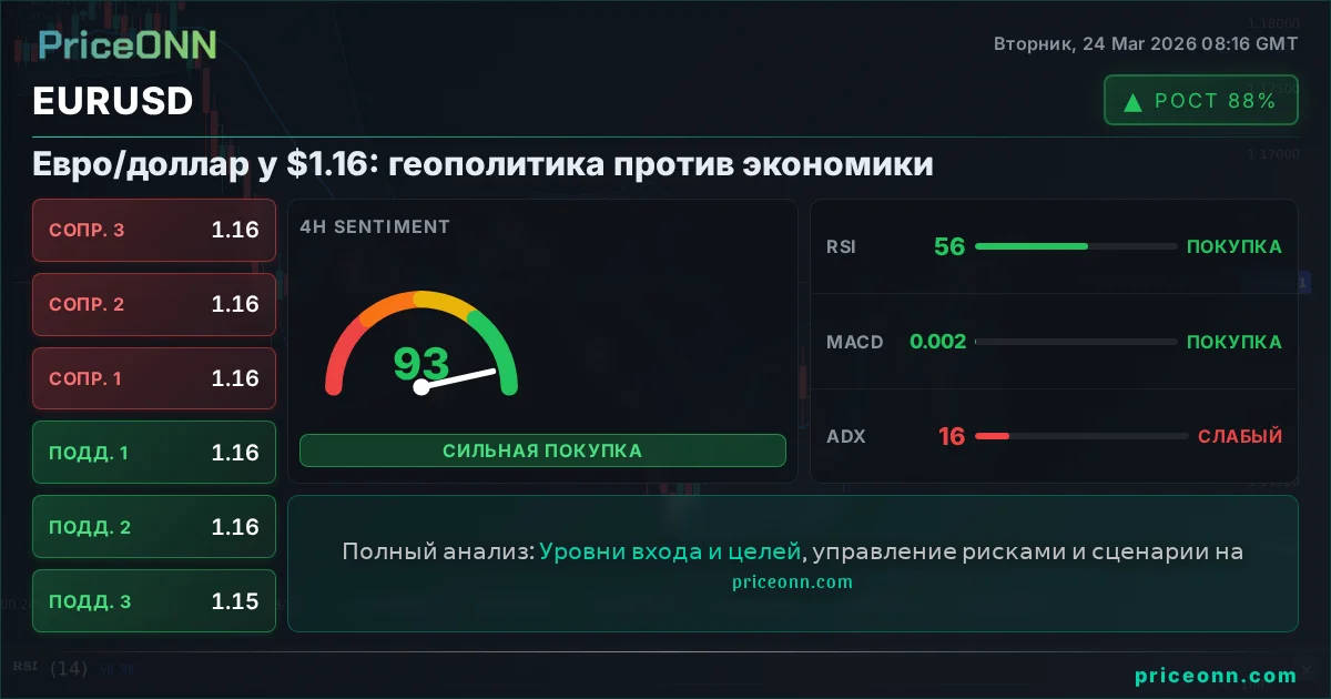 EURUSD Технический Анализ | PriceONN