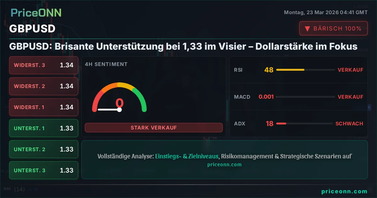 GBPUSD Technische Analyse | PriceONN