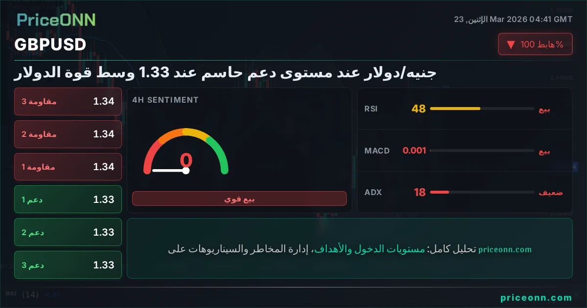 GBPUSD التحليل الفني | PriceONN