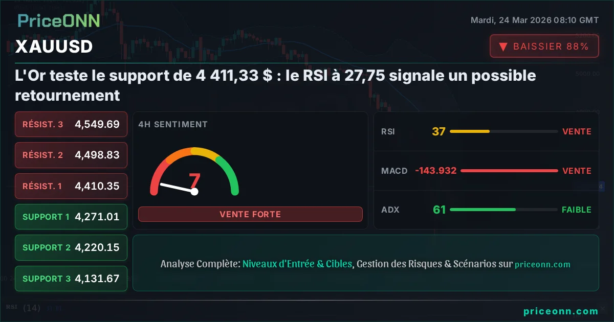 XAUUSD Analyse Technique | PriceONN