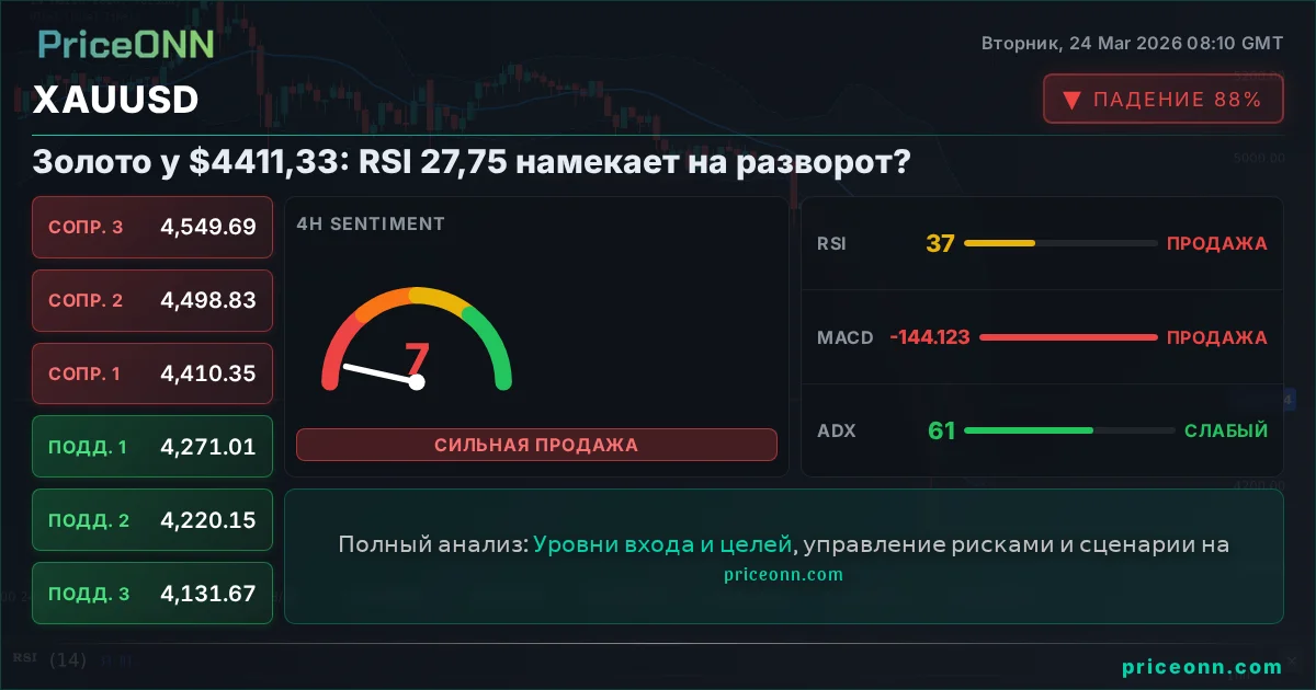 XAUUSD Технический Анализ | PriceONN