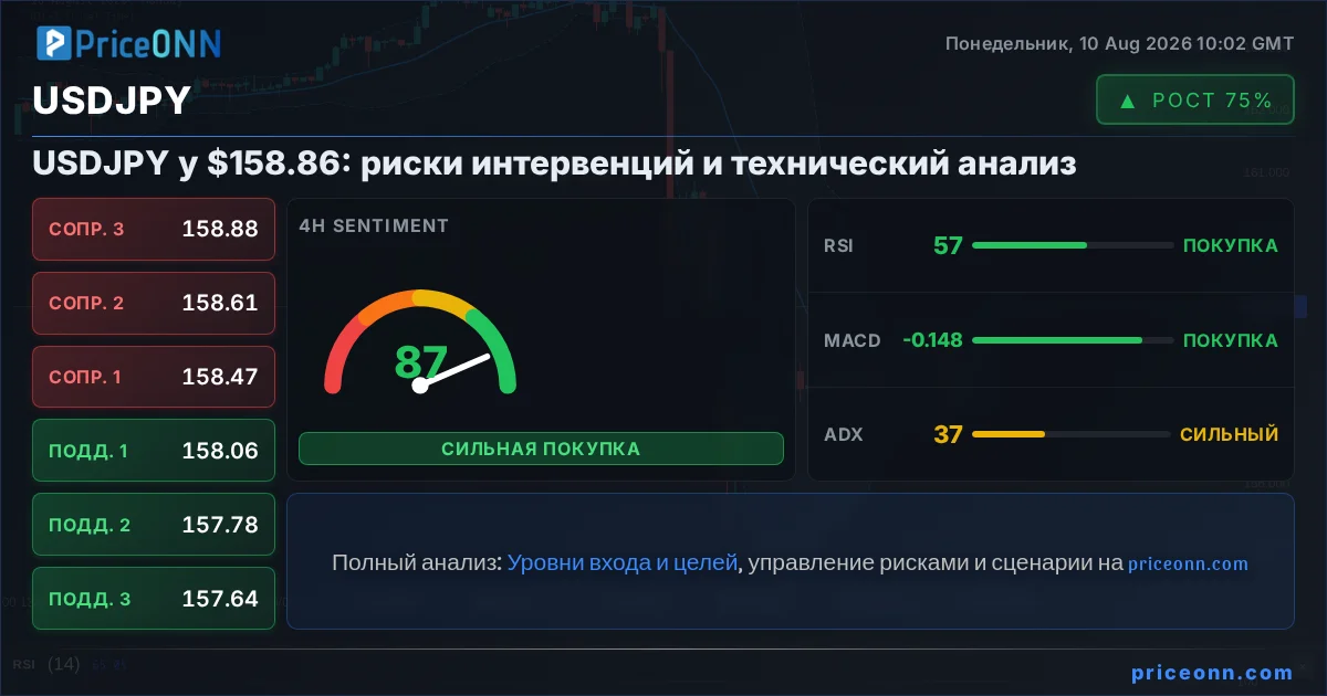 USDJPY Технический Анализ | PriceONN