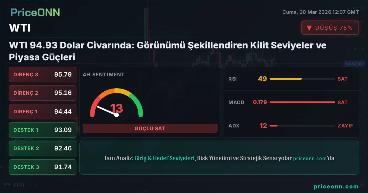 WTI Teknik Analiz | PriceONN