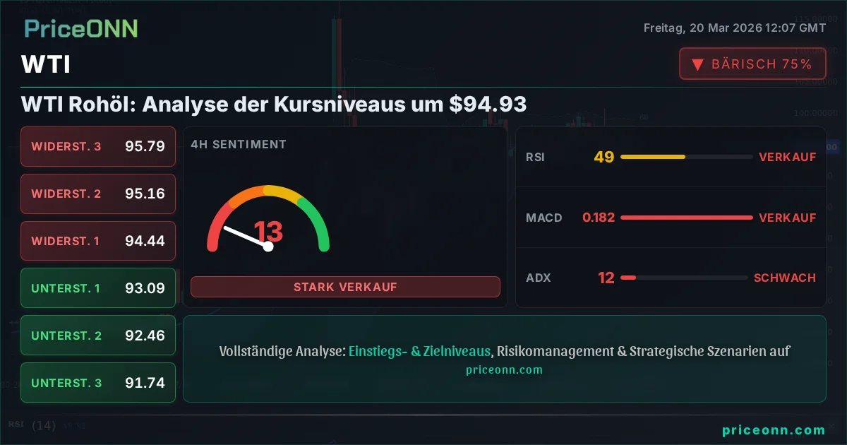 WTI Technische Analyse | PriceONN