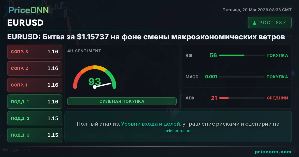 EURUSD Технический Анализ | PriceONN