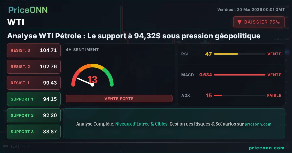 WTI Analyse Technique | PriceONN