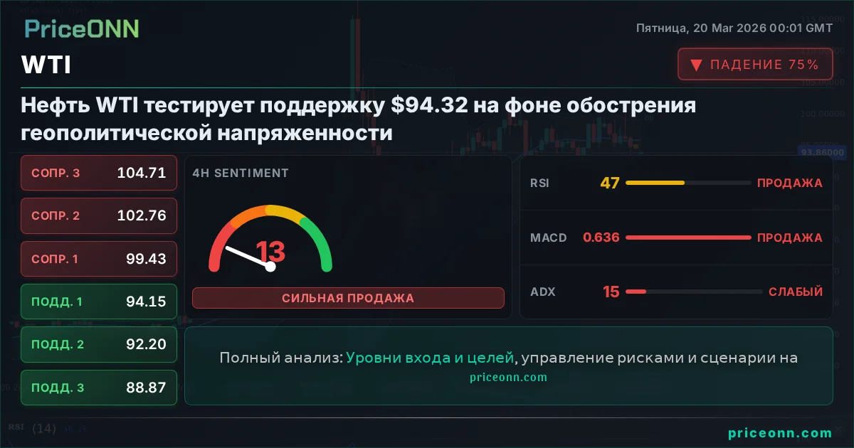 WTI Технический Анализ | PriceONN