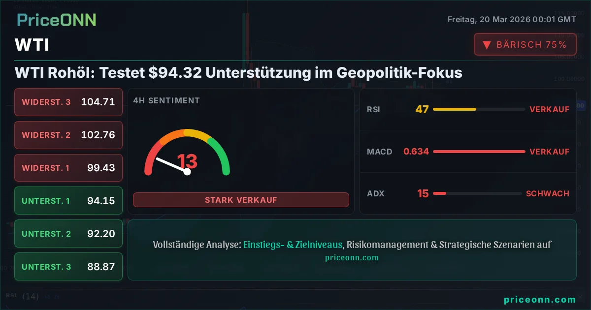WTI Technische Analyse | PriceONN