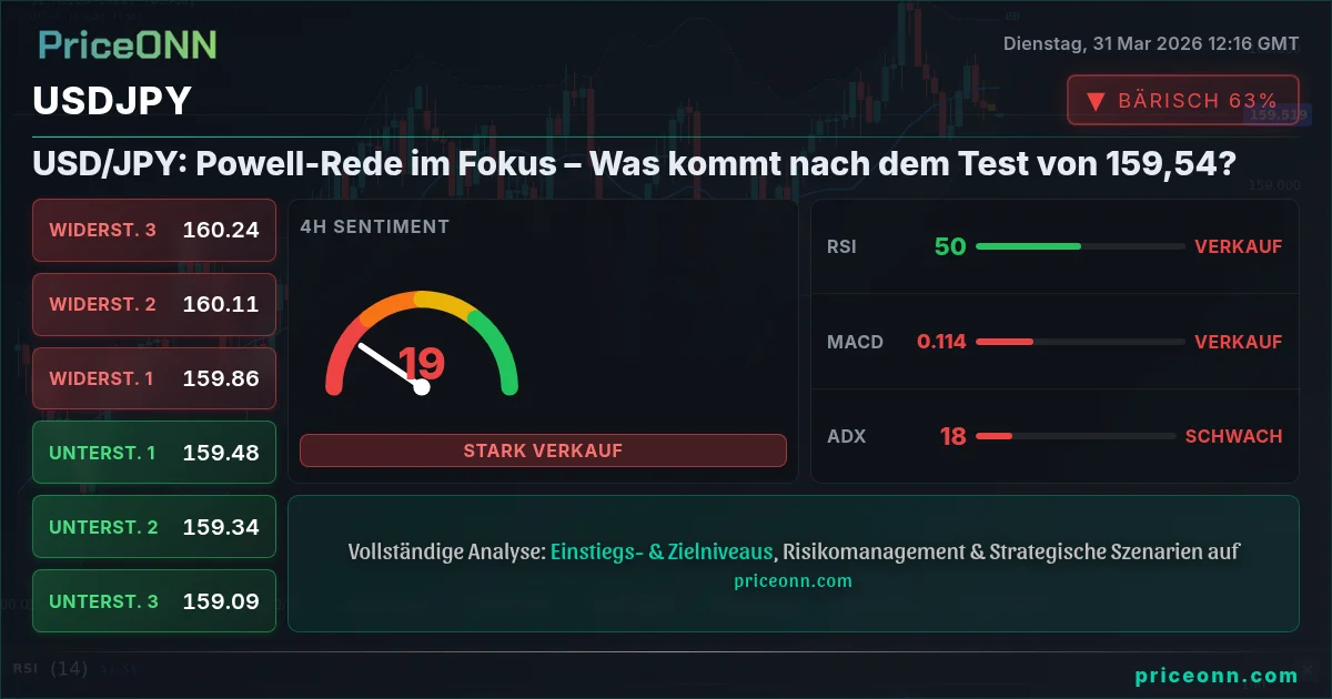 USDJPY Technische Analyse | PriceONN