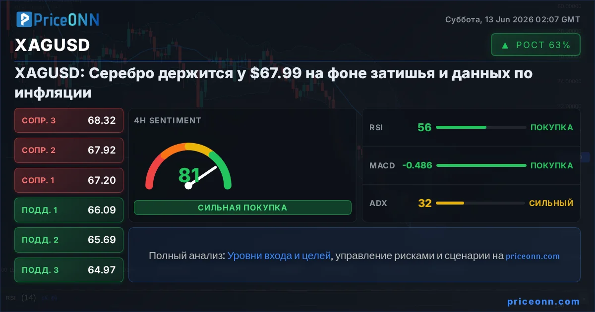 XAGUSD Технический Анализ | PriceONN