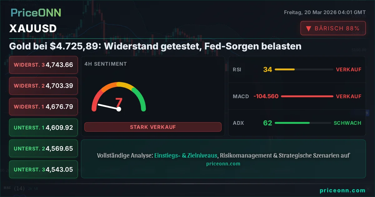 XAUUSD Technische Analyse | PriceONN