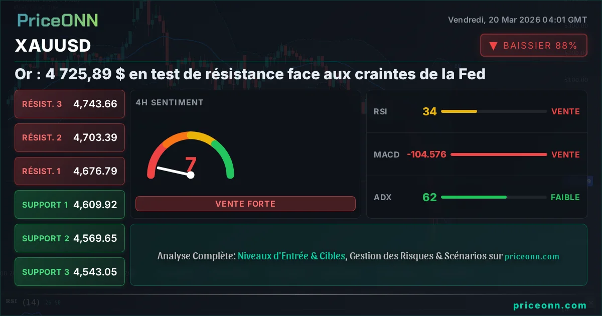 XAUUSD Analyse Technique | PriceONN