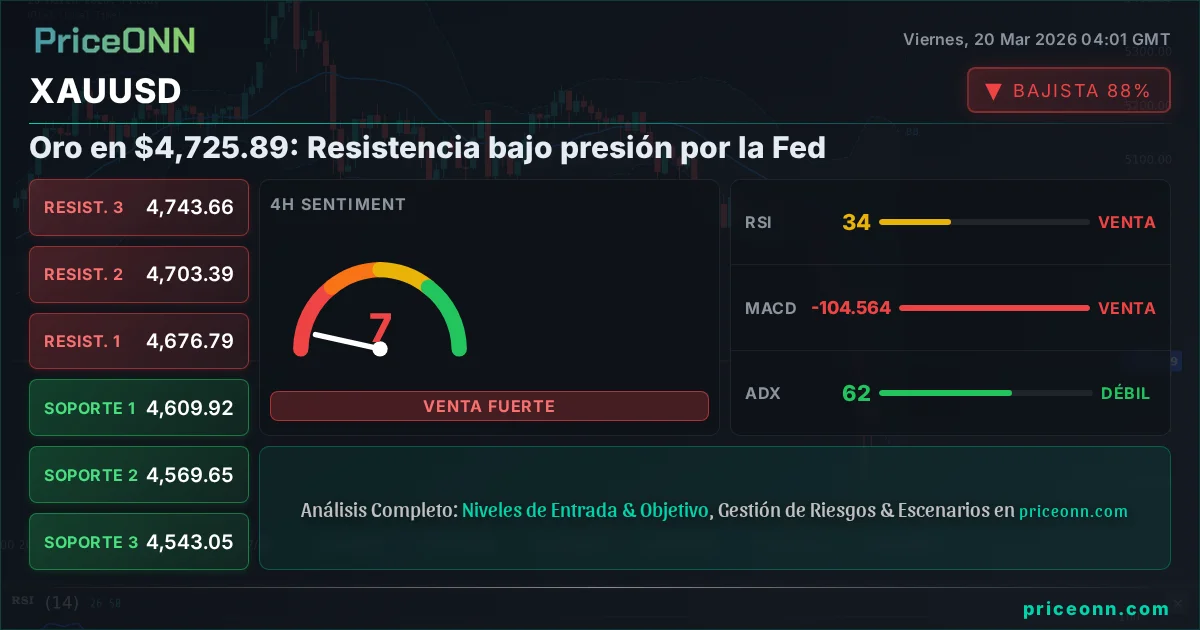 XAUUSD Análisis Técnico | PriceONN