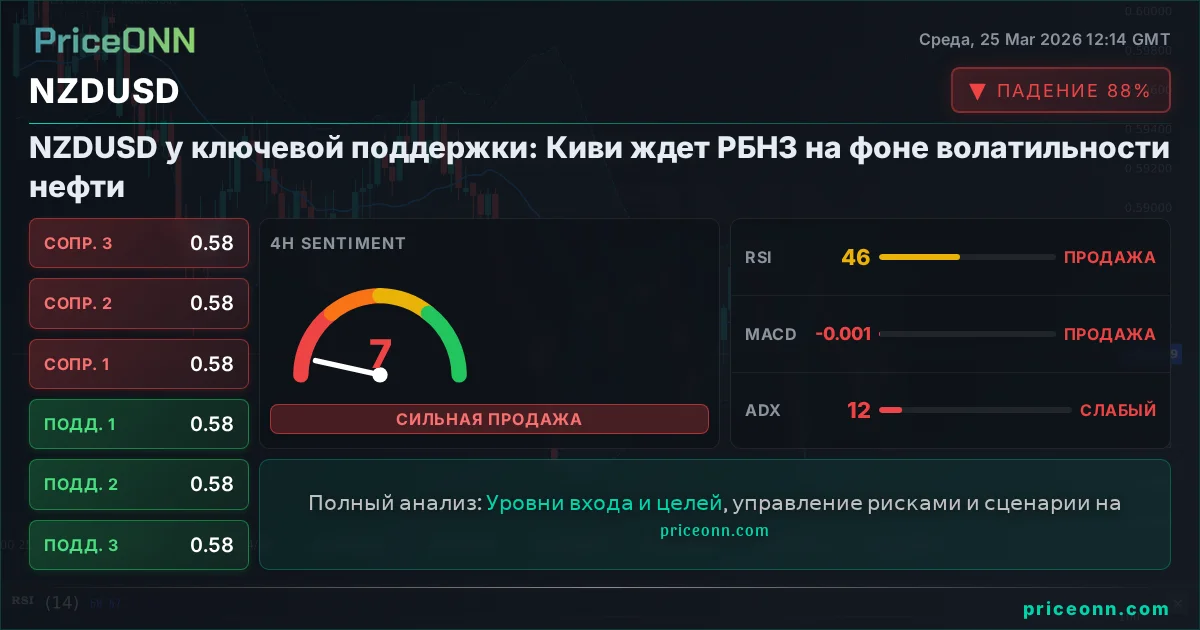 NZDUSD Технический Анализ | PriceONN