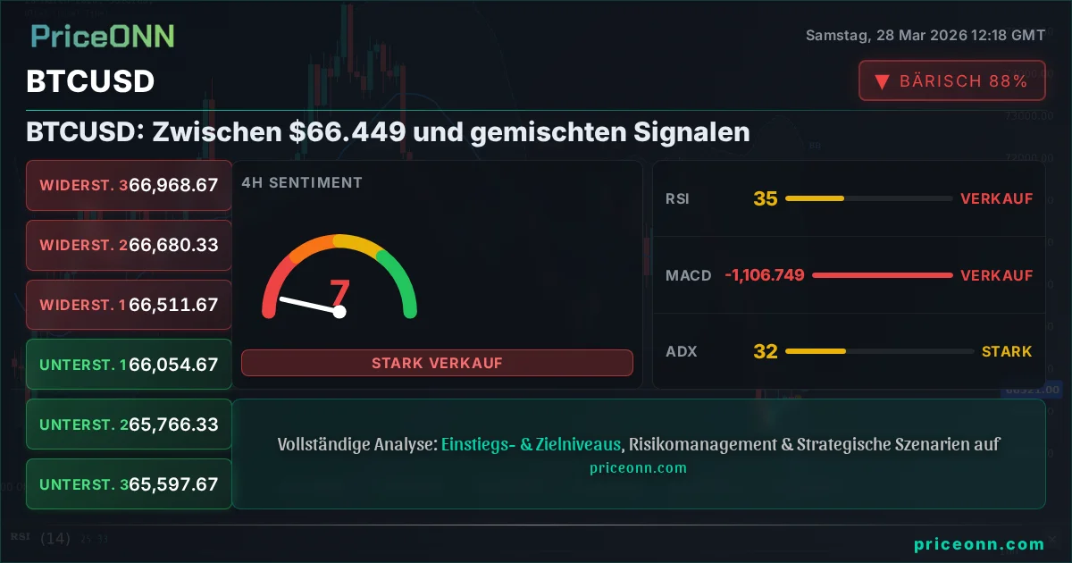 BTCUSD Technische Analyse | PriceONN