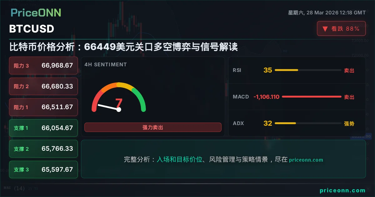 BTCUSD 技术分析 | PriceONN