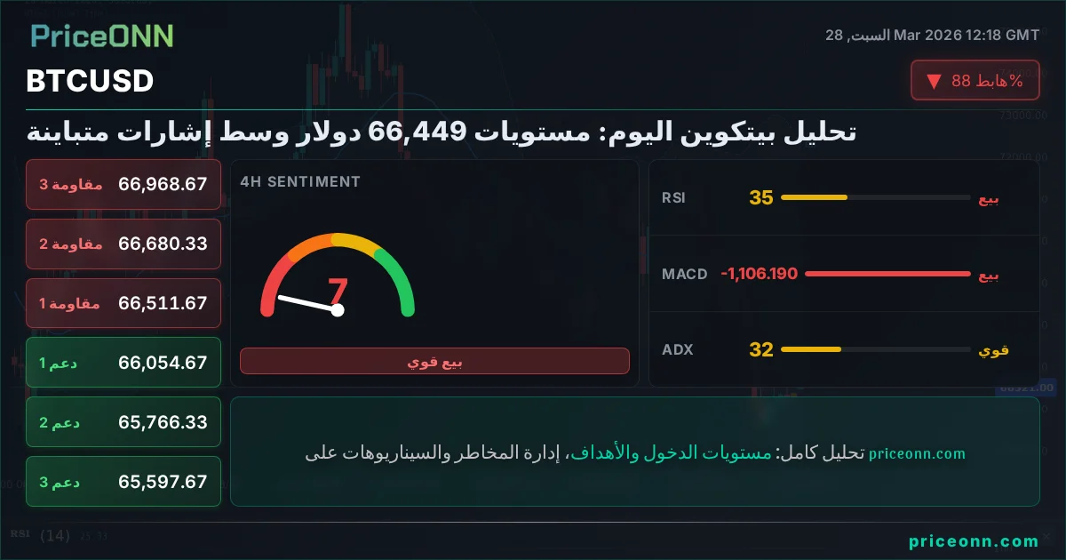 BTCUSD التحليل الفني | PriceONN