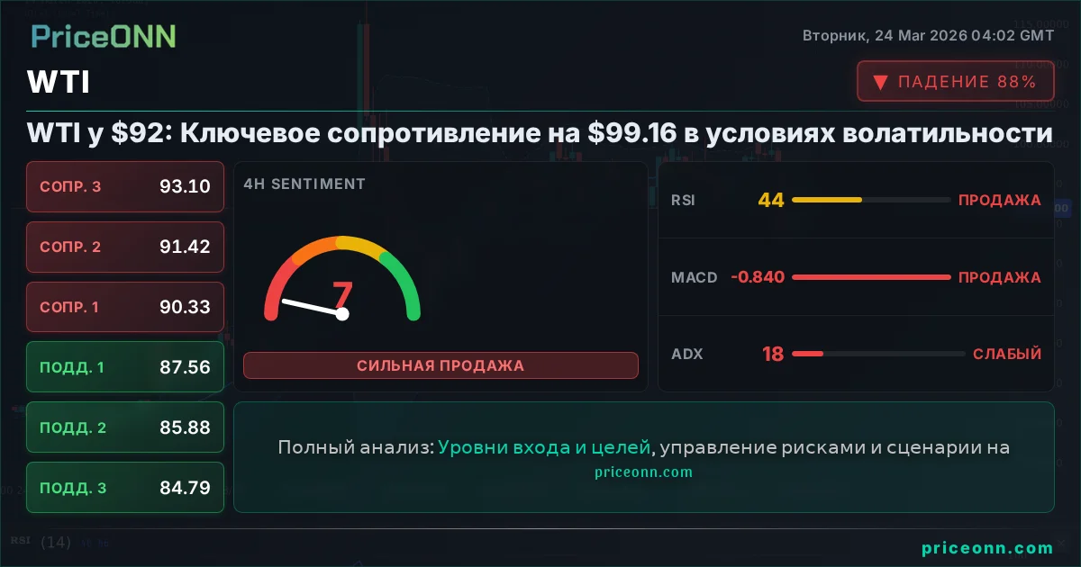 WTI Технический Анализ | PriceONN