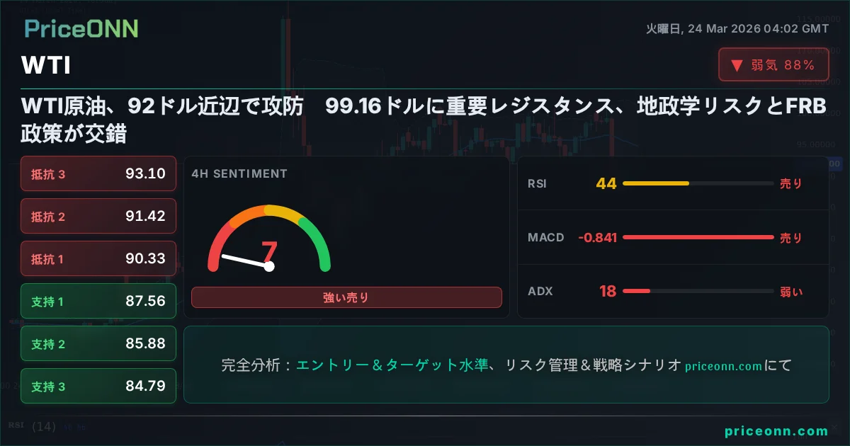 WTI テクニカル分析 | PriceONN