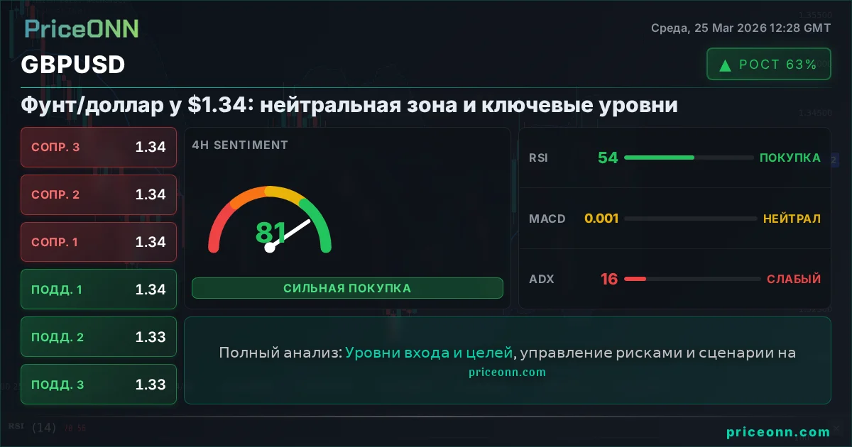 GBPUSD Технический Анализ | PriceONN