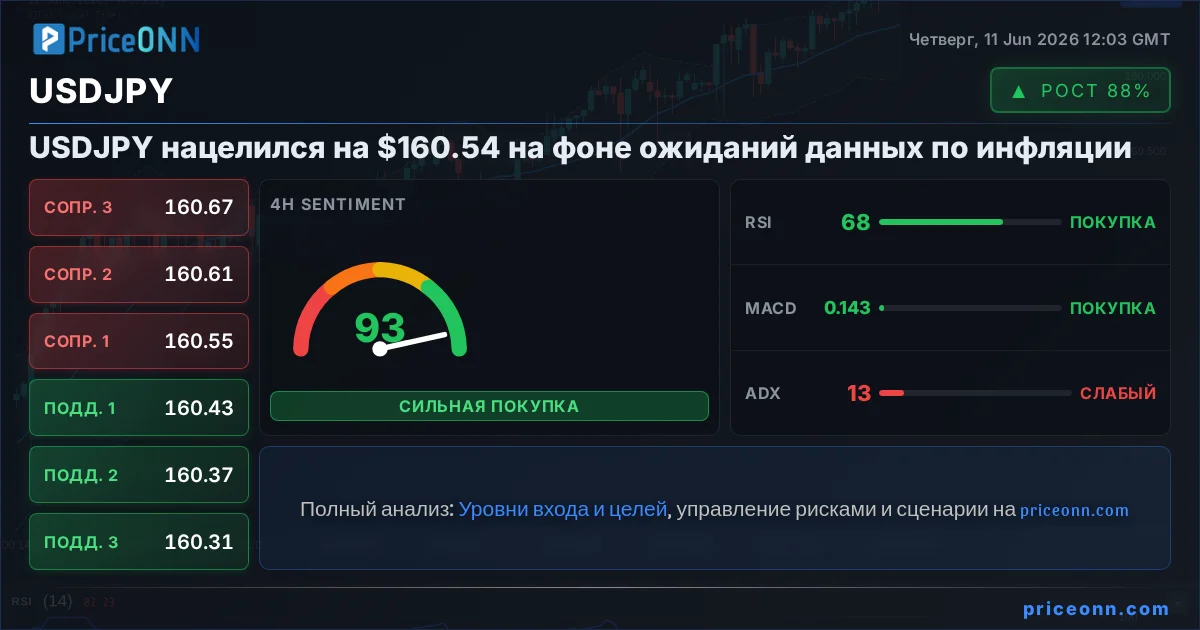 USDJPY Технический Анализ | PriceONN