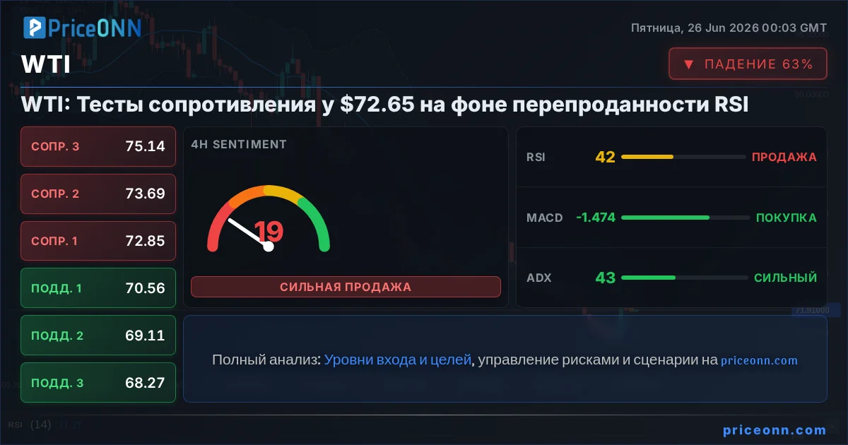 WTI Технический Анализ | PriceONN