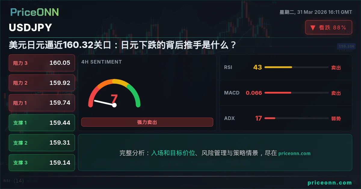 USDJPY 技术分析 | PriceONN