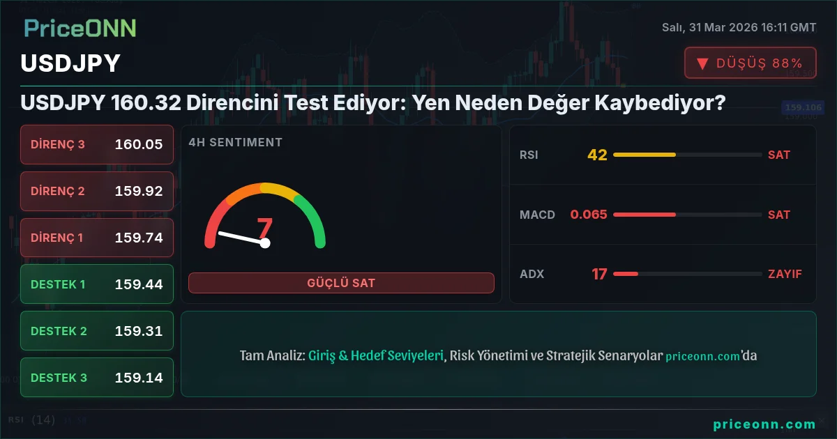 USDJPY Teknik Analiz | PriceONN