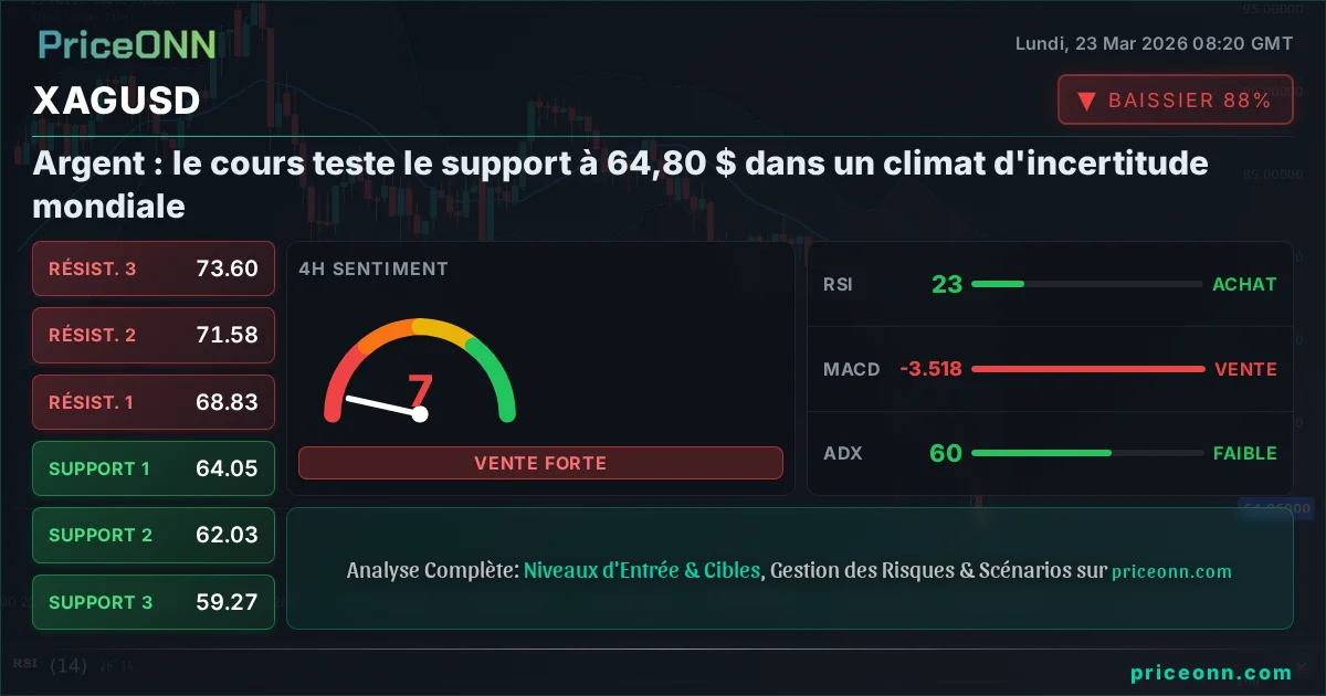 XAGUSD Analyse Technique | PriceONN